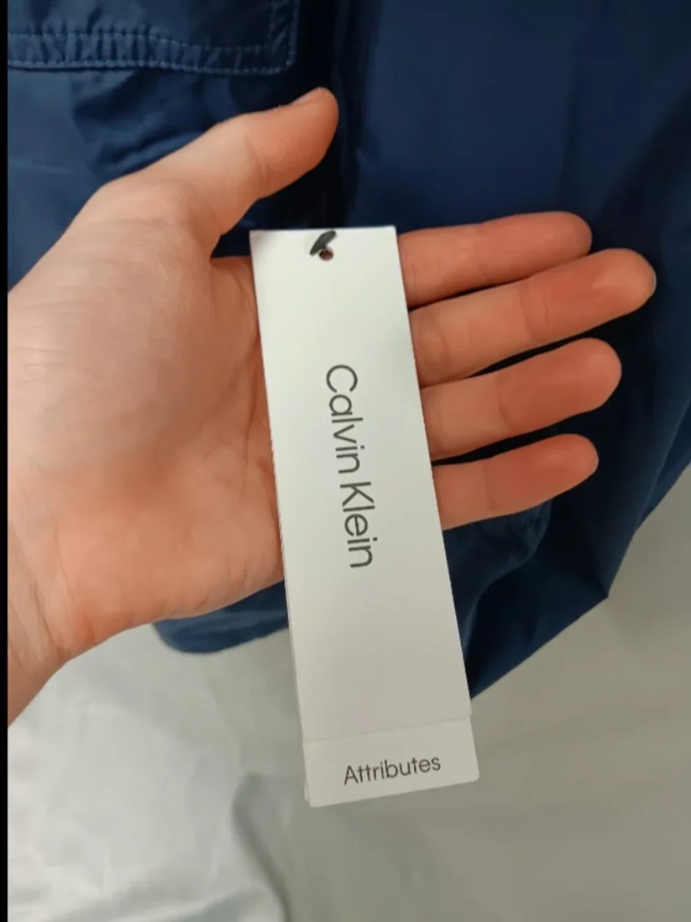 Mens Calvin Klein Navy Blue Hooded Windbreaker Jacket Size Medium NWT ORG $150